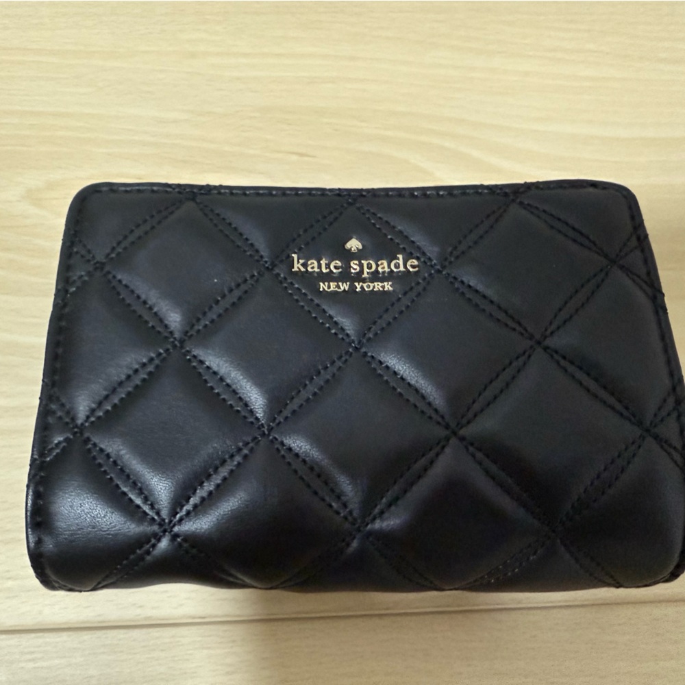 (NWT)Kate Spade Natalia Medium Compact Bifold Wallet black